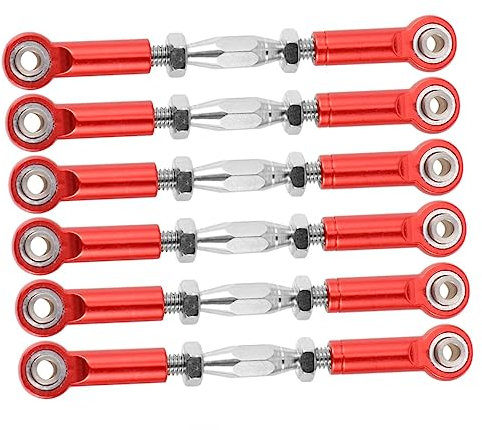 UKCOCO 6Piezas Varillas de Dirección de Varillaje de Tensor de Aluminio Compatibles con Redcat Hsp Racing Hpi Truck Buggy Accesorios