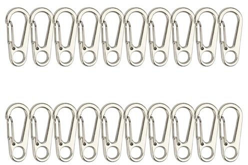 Temlum 3,3 cm Mini Karabiner Set, Aluminium Karabinerhaken, Karabiner Klein Schlüsselanhänger Haken für Camping, Reisen, Wandern