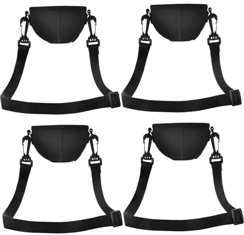 XUEYEGONGJI 4pcs Wine Glass Holder Necklace 9.5'' Fabric Comfortable & Portable Wine Glass Holder with Adjustable Strap 19-38'' Drink for Picnic Wedding Party, Large, Drink
