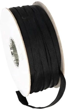 Gaine Extensible Gaine de Protection for câble de données, Gaine tressée Noire en Pet, Dissipation Thermique Efficace, 1 pièce(50 Meters*14 MM)