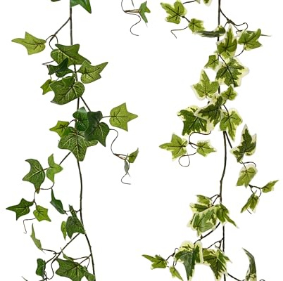 Guirnalda de hiedra artificial de 12 x 8 x 150 cm, plástico, 1 unidad, varios colores, para decoración de mesa, ventana, decoración de pared, decoración de flores, decoración de boda, decoración de