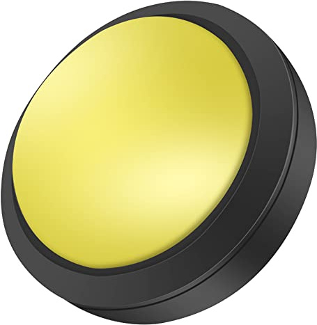 ZASCHMOY 100 Mm Massiver - mit LED-Konvexität, Konsolenersatz – Interaktives Spielkonsolen-Zubehör – Inklusive Mikroschalter und DIY-Montage – Ideal für Verkaufsautomaten (100#-gelb+dreibeiniger