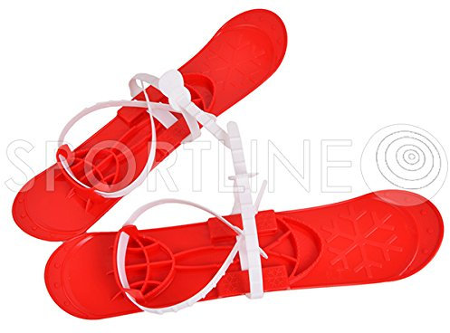 Marmat SKI Skier Kinder BINDUNG + Stöcken Kinder-SKI Langlauf 5 Farben 40 cm (Rot)
