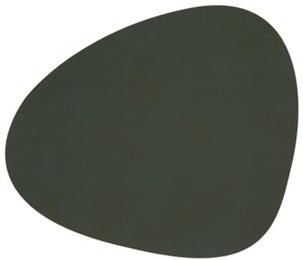 Lind DNA Tischset Curve L Recyceltes Leder Nupo Dunkelgrün, Maße: 37cm x 44cm, 981065