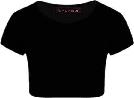 Tops Cortos de Manga Corta Lisos Fluorescentes de neón para niñas, Camiseta para niños, Ropa de Baile, Vestido Elegante de Gimnasia Negro 7-8 Años