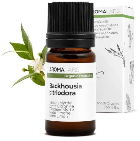 Mirto Limone BIO (Backhousia citriodora) - 5 mL - Olio Essenziale Chemiotipizzato e Certificato AB/Cosmos - Aroma Labs - Made in France