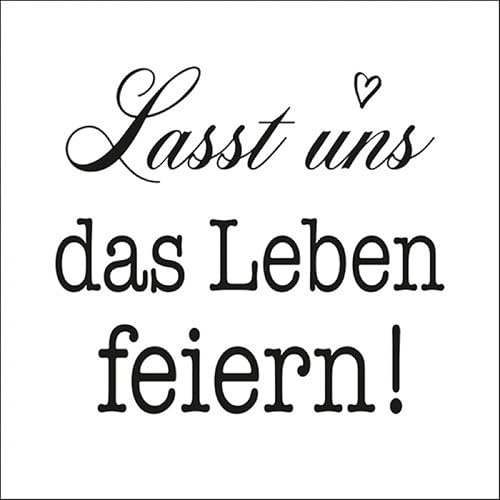 Ambiente Serviette Lunch 33x33cm Motiv: Lasst uns das Leben feiern 20 Stück pro Packung