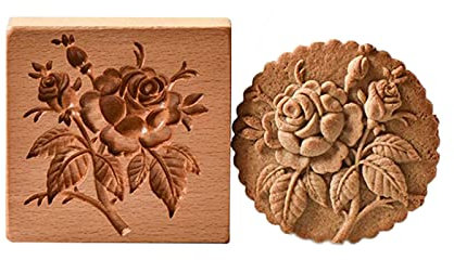 GEQIAN Ausstechformen-Set, Ausstechformen, DIY, Backen, Rosen, Keksstempel, Prägeform, Basteln, Dekorieren, Backwerkzeug