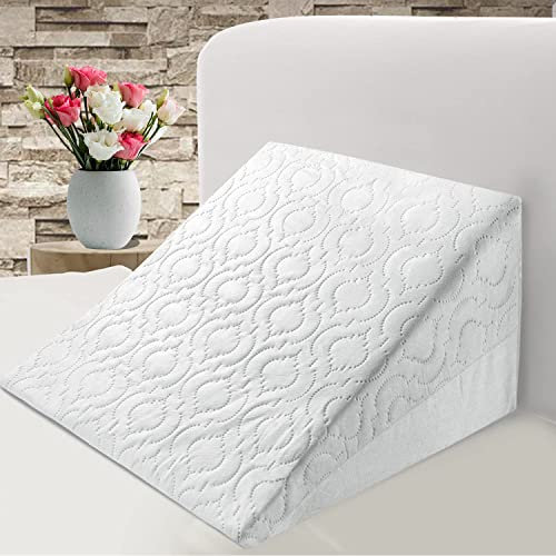Pinkfairy Orthopedic Bed Wedge Pillow for Back Support & Acid Reflux – 51x46x28cm, Ideal for Pressure Relief, Anti Snoring, Relaxation, Sitting and Reading