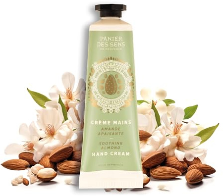 Panier des Sens - Almond Hand Cream for very Dry Hands and Skin - Vegan Hand Cream for Women and Men - With Shea Butter and Sweet Almond Oil - Made in France 97% Natural Ingredients - 30ml
