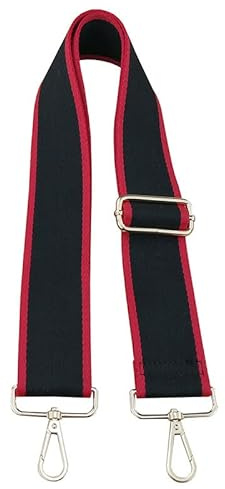 Verstellbarer Schultergurt Taschengurt für Taschen,71-125cm 5cm Breit Schulterriemen Umhängegurt Taschenriemen Mädchen DIY Zubehör Taschenhenkel Umhängegurt Für Taschen Handtaschen,Schwarz Rot