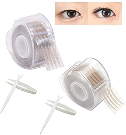 1200pcs Beige Two Different Shapes Double Eyelid Tape Tool, Magic Eyelid Lifter, Self-adhesive Invisible Double Eyelid Lift Strips, Breathable Self -adhesive Eye Lid Lift Strip