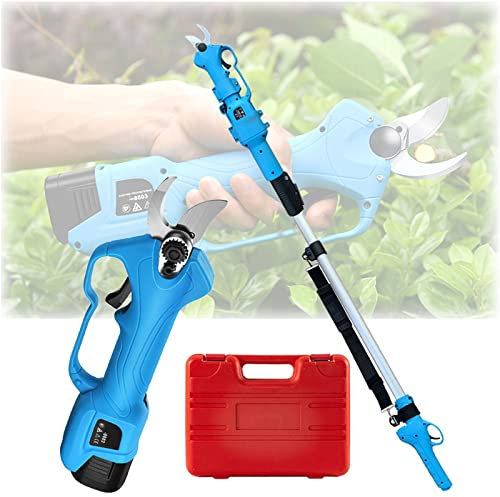 Forbici da potatura, cesoie elettriche da potatura tagliabordi da Giardinaggio Multifunzionale Diametro di Taglio 28 mm Senza Asta di prolunga/Banda Batteria RI