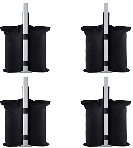 4er-Pack Pavillon Sandsäcke Industriequalität 800D Bein Gewichte für Pavillon Beingewichte für Pop Up Baldachin Zelt für Pavillon Gewichte Standsicherung,Sandsack, Zeltbeine