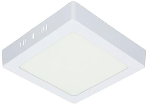 Downlight LED cuadrado 18W luz natural, ideal para iluminación de ambientes, ahorro energético y larga vida útil.