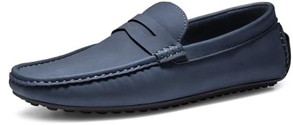 Bruno Marc Men's Penny Loafer Slip-on Suede Driving Shoes,SBLS2334M,Dark Blue,11 UK /12 US
