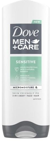 6er Pack - Dove Duschgel Men+Care 3in1 - Sensitiv - 400ml