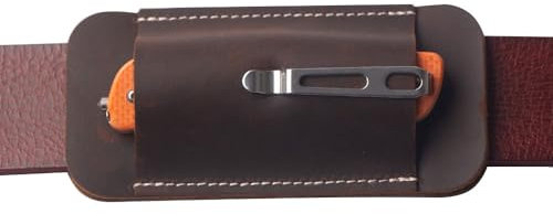JuneTree Leder-Messerscheide, horizontales Tragen, Lederholster, EDC Taschen-Organizer mit Gürtelschlaufen-Clip