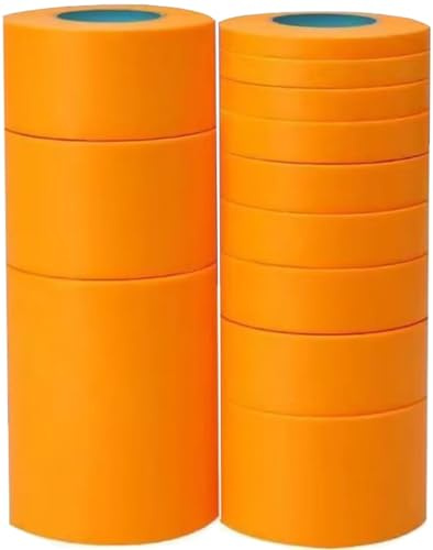 Profi Goldband Klebeband 2 Rollen Malerband 25mm 50mm X 50m Abdeckband Maler,Malerkrepp 30mm 20mm Breit Goldband,Gelb Abdeckfolie Kreppband Maler Rollen Für Malerarbeiten ( Color : Yellow , Size : 40m