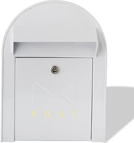 Assorted Collections Post Box Wall Mounted Classic Mailbox For Outside Wall Grey Weatherproof Large Letterbox Lockable 2 Keys Easy To Install,28W x 14D x 38H cm