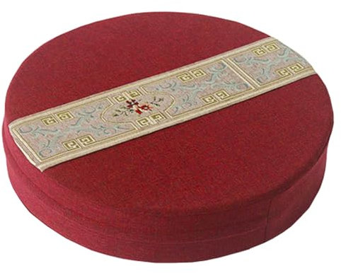 PIPOEI Meditationskissen Yoga Kissen Futon Sitzkissen Rund Futon Matten Tatami Matte Stuhlkissen Ottoman Fußhocker für Zen Yoga Praxis Bodenkissen 01,50cm-10cm