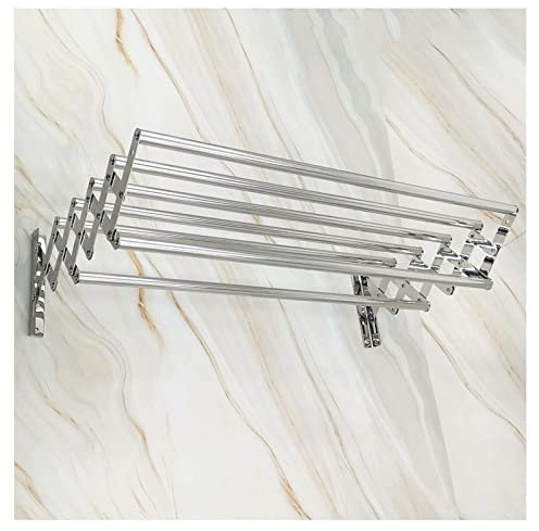 HIARAN Wäscheständer, Wandmontage, einziehbarer Wäscheständer, zusammenklappbar, für den Innen- und Außenbereich, platzsparend, kompakt, schlankes Design, modisch (80 cm) Lucky Star