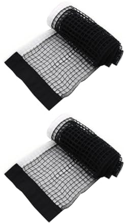 GXGM 2 Stück 175M langes Tischtennisnetz für jeden Tisch Nylon Tischtennis Ersatznetz tragbares Ping Pong Netz für Outdoor & Indoor Schwarz