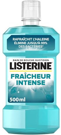 Listerine | Tägliches Mundwasser Intensive Frische (500 ml Flasche) - Mundpflege zum Schutz vor Plaque - Mundwasser für langanhaltenden frischen Atem