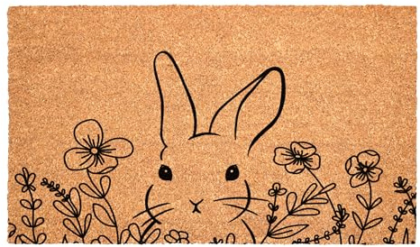 Calloway Mills Floral Bunny Indoor or Outdoor Doormat (24 x 36 x 0.60)