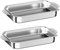 YCBTREE Set of 2 Stainless Steel Baking Trays with Handles – 37x22x5cm Oven & Dishwasher Safe Bakeware, Brushed Finish for Roasting, Lasagna, Pizza, Cookies (37x22x5cm)