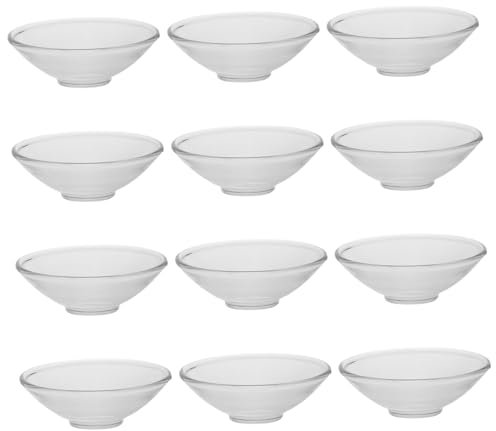 ULTECHNOVO 12pcs Glass Candle Drip Catcher Holder for Wax Aesthetic Glass Wax Drip Protector for Home Restaurant and Hotel