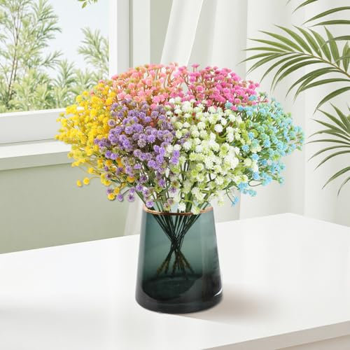 Wennala 6 Mazzi Fiori Finti per Decorazioni, Fiori Artificiali, Decorazione Floreale In Plastica, Bouquet per Feste di Nozze, Fiori Finti per Matrimonio, Esterno, Interno, Cimitero