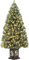 Künstlicher Weihnachtsbaum 145 cm, Weihnachtsbaum Künstlich Mit Beleuchtung 300 Led Warm-Weiß Inkl, 4.5ft Tannenbaum Mit Metallständer, Christbaum PVC Nadeln, Kunstbaum Weihnachten, Grün