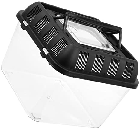 Abaodam Caja de cría de reptiles, soporte transparente duradero para tortugas, serpientes, insectos, suministros para mascotas, para transporte y observación seguros, diseño resistente a la rotura