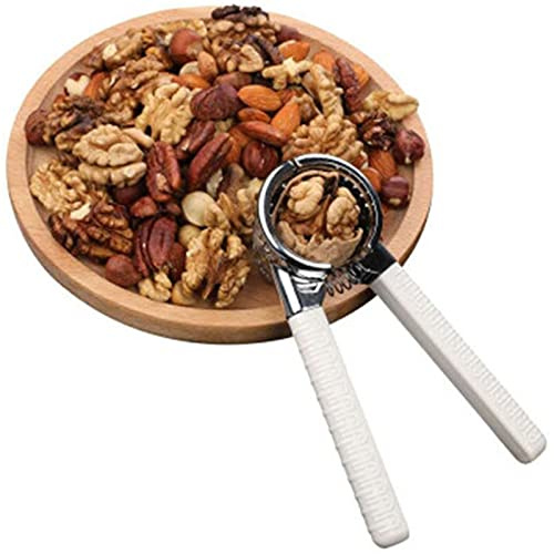 DUMRALBQE Cascanueces Alicates for Cortar nueces y avellanas, artefacto doméstico para Herramientas del Hogar(Blanco)