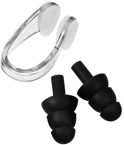 ifundom Tappi per Orecchie da Nuoto Impermeabili in Gel di Silice Clip per Naso Attrezzatura da Nuoto per Adulti Protezione Completa per Orecchie e Naso