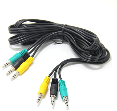 Ersatz-Audiokabel für 5.1-Kanal-Logitech-Computer Lautsprecher 3,5 mm 1/8 TRS-Stecker Stecker An Stecker 6 Fuß Kompatibel mit Logitech Z-5500, Z-5450, Z-5400, Z-5300, Z-906, Z-680, X540 Etc.