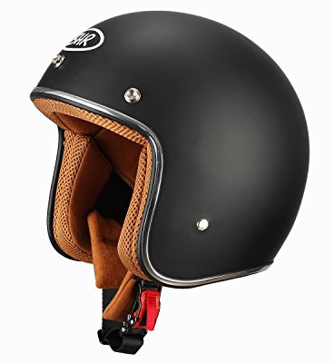 CASCO MOTO BHR JET MOD RETRO' 711 COLORE NERO OPACO TAGLIA XL