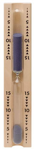 Sauna-Sanduhr Spezial 15 Minuten Sandfarbe blau