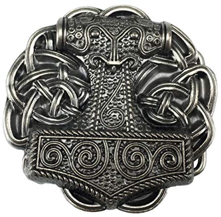 Gürtelschnalle Thors Hammer Wikinger Odin keltischer Biker Motorrad Metall