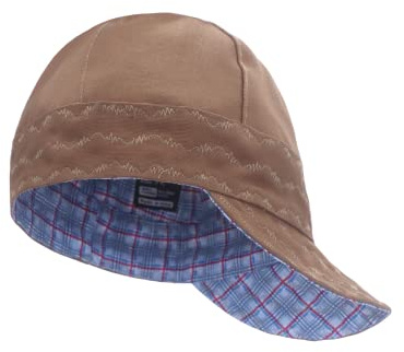 BOCOMAL Welding Cap HRC2 Flame Resistant 10OZ Durable Cotton Canvas Duck 6 Pannel Welder Caps, Brown, 7, Brown, 7