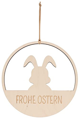 Spruchreif · Deko Loop · Holz-Dekohänger · Osterdeko · Wanddeko · Türkranz · Hoop Frohe Ostern
