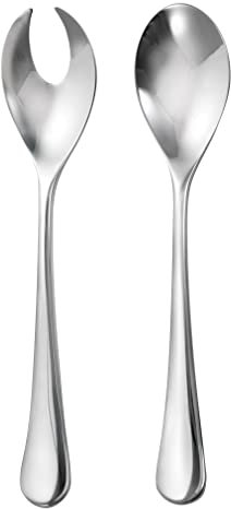 Robert Welch Radford Bright Cutlery Traditional Salad Servers. Made from Stainless Steel. Dishwasher Safe.