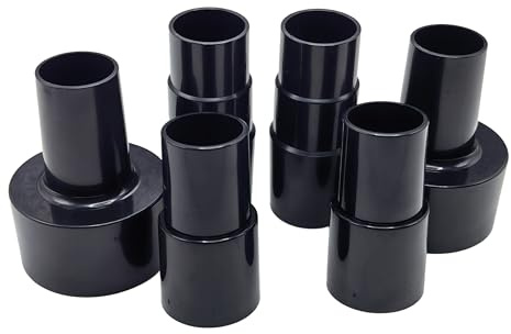 Plastic Vacuum Hose Connector Reducer Attachments Fits Vacuum Cleaner， 1-3/8 to 1-1/4, 2-1/2 to 1-1/4, 1-1/4 to 1-3/8 to 1-1/2（6 Pieces）