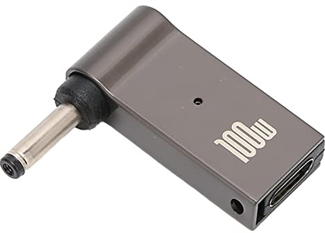 PUSOKEI Adaptateur USB C Femelle vers DC, 90 Degrés USB C vers 3,5 X 1,35 Mm DC Jack Plug Converter, Connecteur de Chargeur d'alimentation Portable 100 W 5 A PD pour Ordinateur Portable
