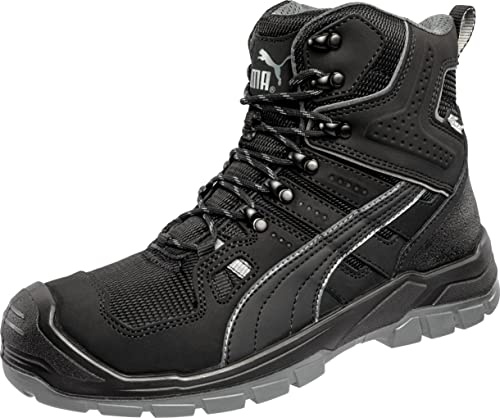PUMA Safety Yosemite BLK ST CTX MID Chaussures de travail pour homme imperméables et respirantes, Noir , 43 EU