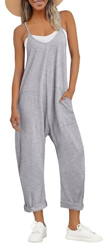 AUTOMET Summer Maternity Clothes Outfits Plus Size Loose Comfy Womens Jumpsuits Casual Rompers Soft Trendy Overalls Jumpers 2026 Gray M