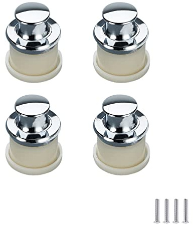 SYDARSYN 4 Stück Schubladengriffe mit Druckknopf Push Button Catch Door Lock Möbelschloss Türschrank Pull Lock für Wohnwagen Wohnmobil Bootsknopf Yachten Caravan Einzelloch