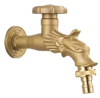 Vollkupfer-Einzel-Kalt-Schwarz-Wasserhahn Waschmaschine Mit Doppeltem Verwendungszweck Und Wischbecken Mehrzweck-Doppelkopf Einer Rein Und Zwei Raus Kupferfarbene Vier 3/4-Zoll-Waschmaschine