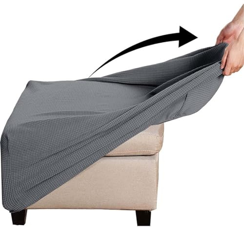 Yekuhe Hockerbezug Quadratisch Ottomane Schonbezug Quadratische Stretch Hocker Bezug Hocker Bezug für Ottomane Überzug Hockerbezug Quadratische Ottomane Abdeckungen(#3,55x55cm/22x22in)